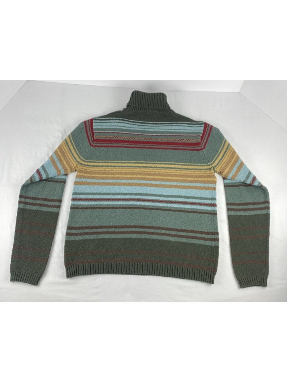 VTG Pendleton Oregon Womens Mock Neck Cotton Striped Pullover Sweater Size S - Picture 2 of 12